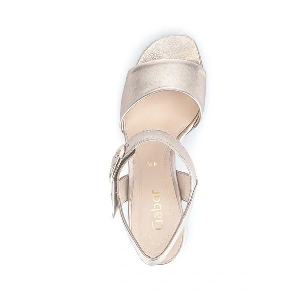 GABOR Gold Heeled Sandals - Picture 3 of 12